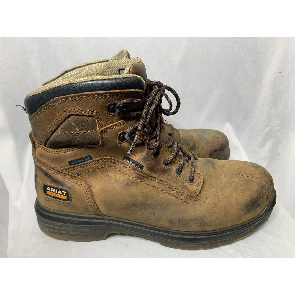 ARIAT turbo boots Mens 12D 6" waterproof composite toe Lace Up Work Boots